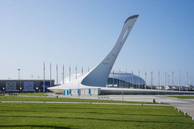 Adler, Sochi, Rusya 'daki Olimpiyat meşalesi, Açık Güneşli Gün 27 Ekim 2019