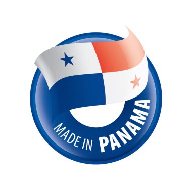 Panama bayrak, beyaz bir arka plan üzerinde vektör çizim