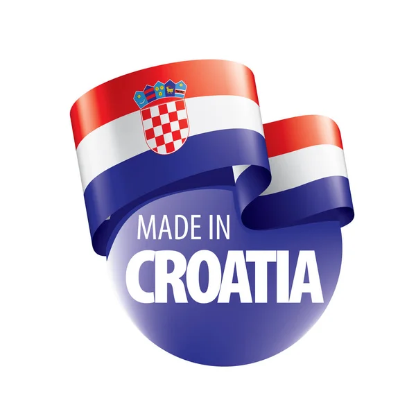 Croatia flag, vector illustration on a white background — Stock Vector