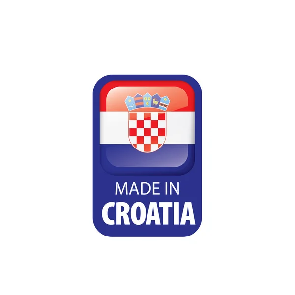 Hırvatistan bayrağı, beyaz bir arka plan üzerinde vektör çizim — Stok Vektör