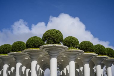 Vietnam 'da da Nang' da Güneş Dünyası 'ndaki sütunlar. 12 Ocak 2020