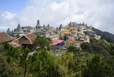 Vietnam 'ın Da Nang şehrindeki Güneş Dünyası manzarası. 12 Ocak 2020