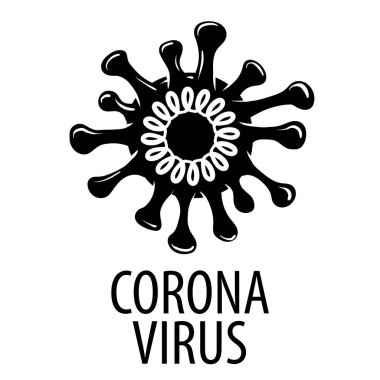 Beyaz arkaplanda bir koronavirüsün vektör çizimi