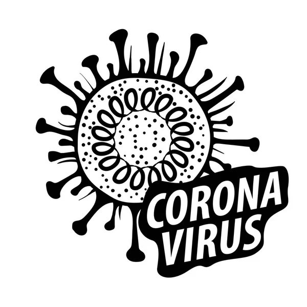 Ilustración vectorial de un coronavirus sobre un fondo blanco — Archivo Imágenes Vectoriales