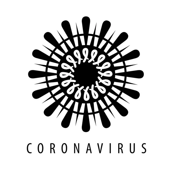 Ilustración vectorial de un coronavirus sobre un fondo blanco — Archivo Imágenes Vectoriales