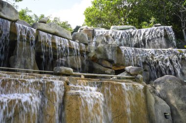 Waterfall in a mineral spring I Resort Spa in Nha Trang in Vietnam. January 13, 2020