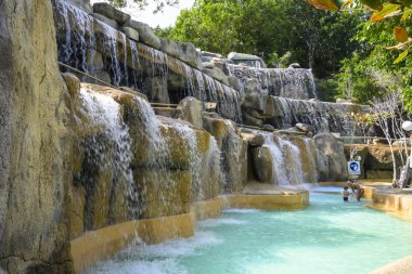 Waterfall in a mineral spring I Resort Spa in Nha Trang in Vietnam. January 13, 2020