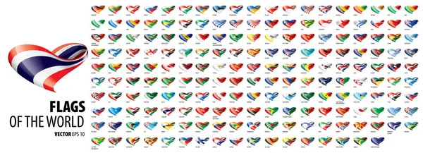 Banderas nacionales de los países. Ilustración vectorial sobre fondo blanco — Vector de stock