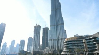 Dubai 'deki Burç Halife gökdeleni, Birleşik Arap Emirlikleri. 13 Mart 2020