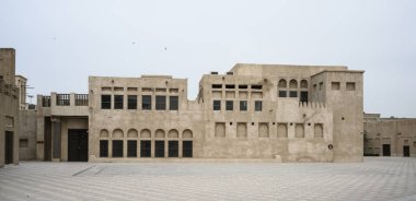 Landmark house of Sheikh Saeed al Maktoum in Dubai, UAE. Clear day 14 March 2020 clipart