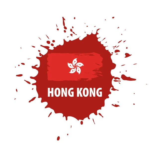 香港国旗，白色背景的矢量图解 — 图库矢量图片