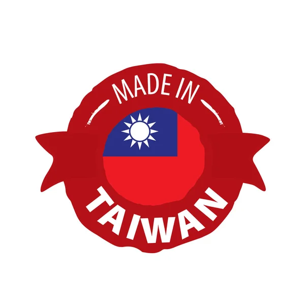 Tajwańska flaga, ilustracja wektora na białym tle — Wektor stockowy