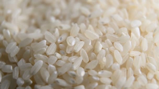 Un montón de arroz crudo se mueve lentamente — Vídeo de stock
