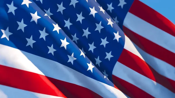 3d weergave van de nationale vlag van de Verenigde Staten van Amerika — Stockfoto