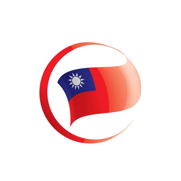 Drapeau de Taiwan, illustration vectorielle sur fond blanc — Image vectorielle