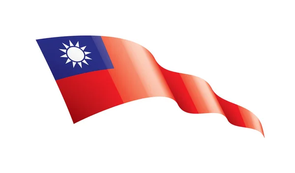 Taiwan flag, vector illustration on a white background — Stock Vector