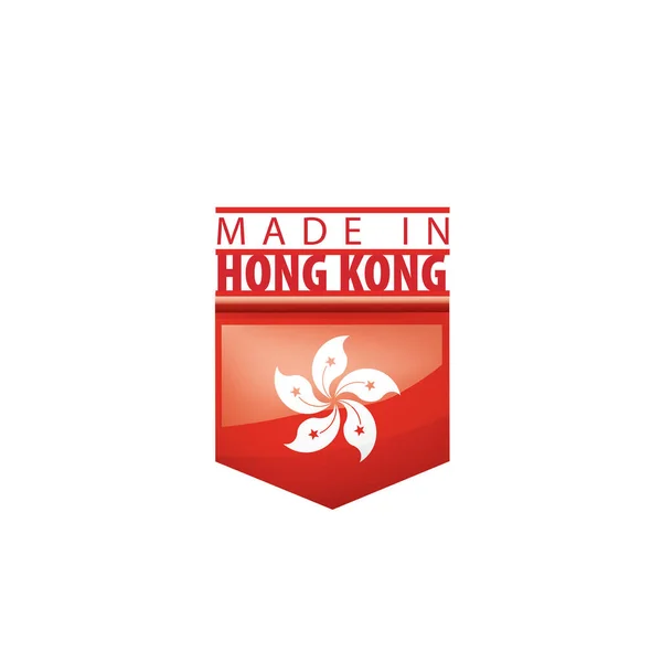 Bandera de Hong Kong, ilustración vectorial sobre fondo blanco — Vector de stock