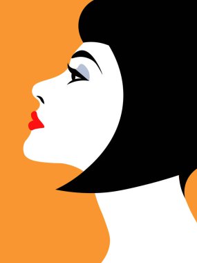 Açık arkaplanda bir kadın portresi