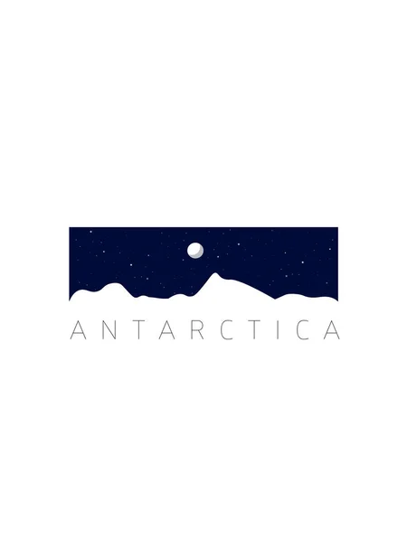 Antarctica logo auf weißem hintergrund — Stockvektor