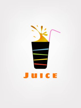 Beyaz arka planda meyve suyu logosu