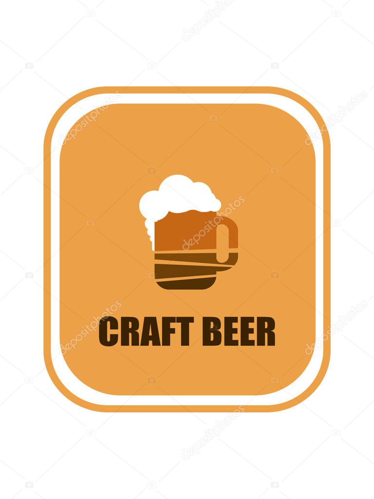 Beer mug logo on a white background