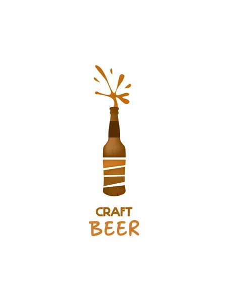 Logo öl flaska på en lätt bakgrund — Stock vektor