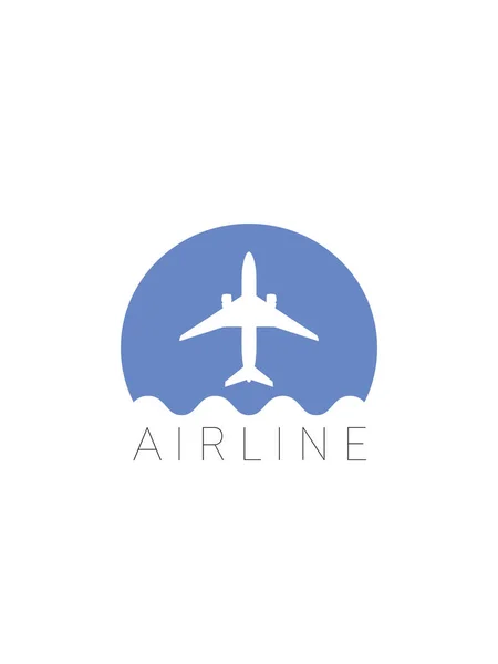 Plane logo on a white background — Stock Vector