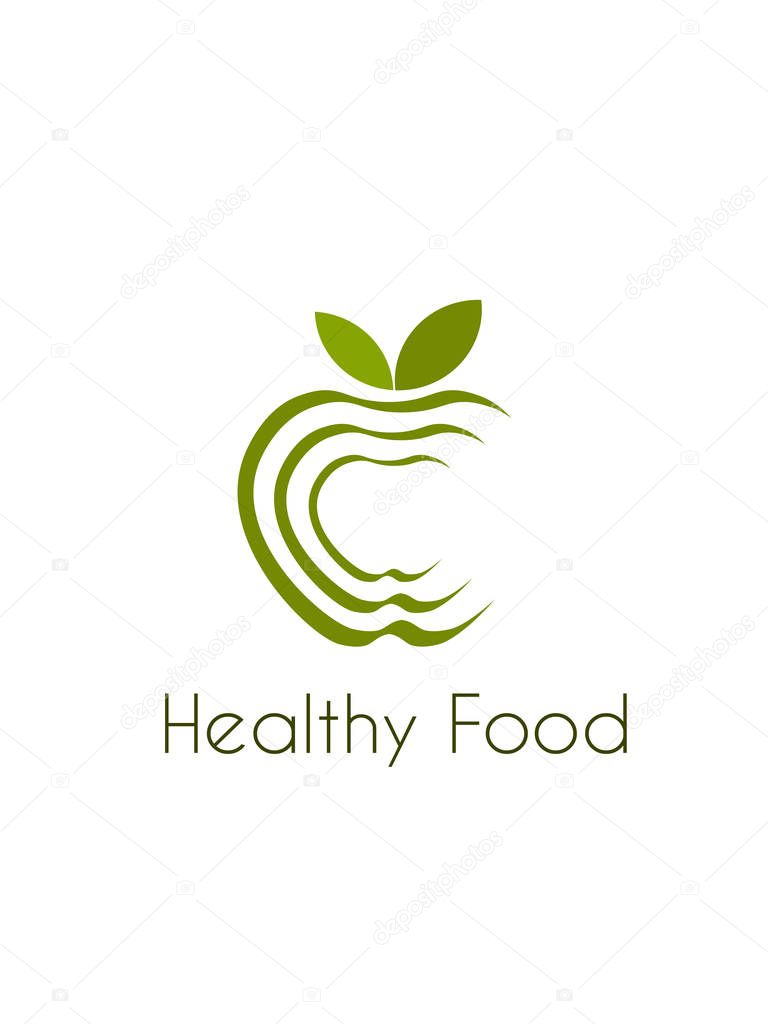 Apple logo on a white background. Vector