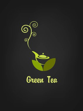Tea logo on a black background