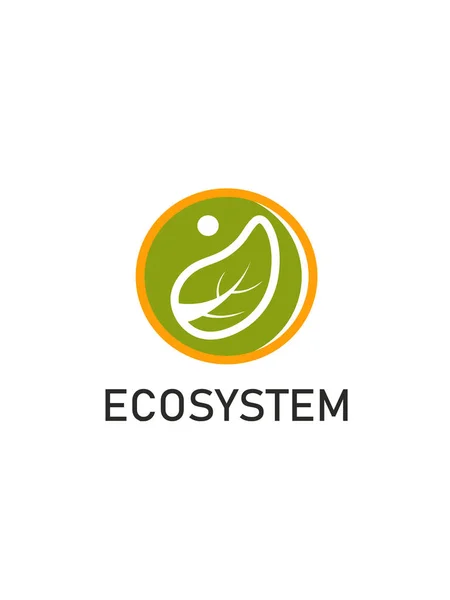 Eco logo su sfondo bianco — Vettoriale Stock