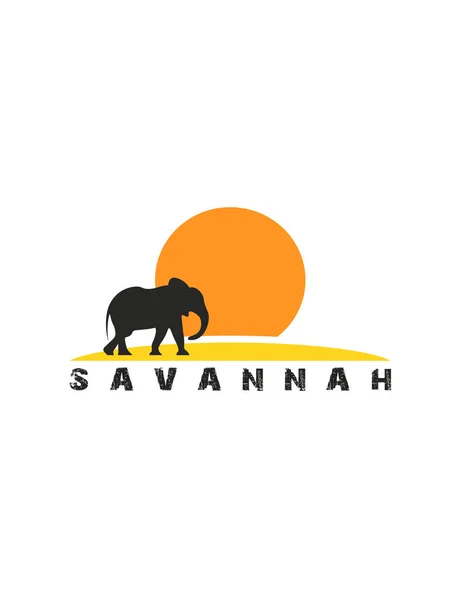 Savanne-Logo auf weißem Hintergrund — Stockvektor