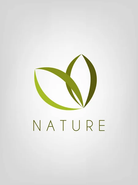 Natur logotyp på en vit bakgrund — Stock vektor