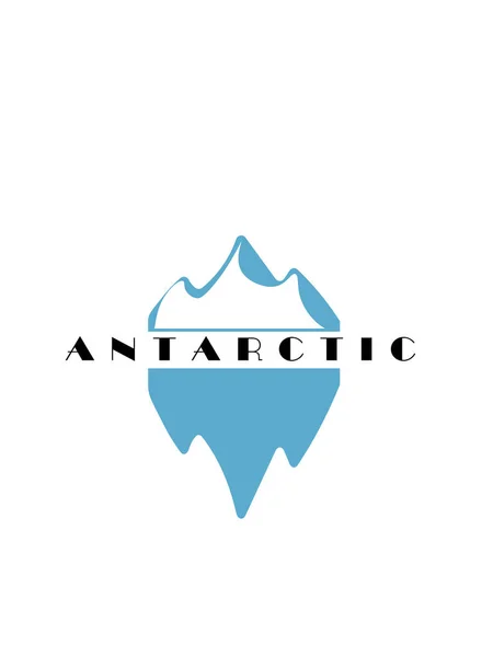 Beyaz arka planda Antarktika logosu