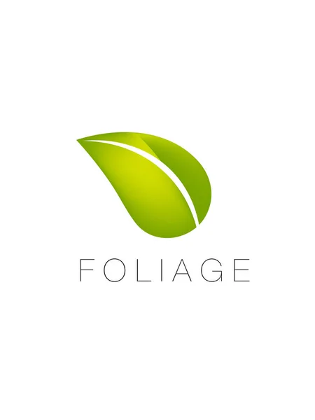 Foliage logotyp på en vit bakgrund — Stock vektor