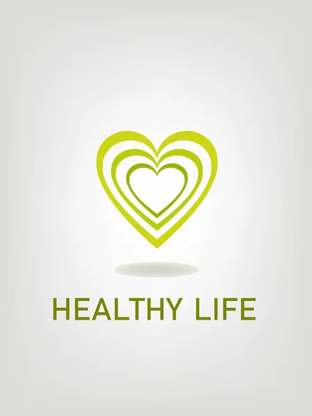 Healthy life logo on a white background — Stock Vector