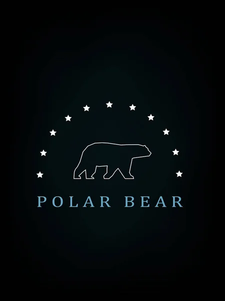 Eisbären-Logo auf weißem Hintergrund — Stockvektor