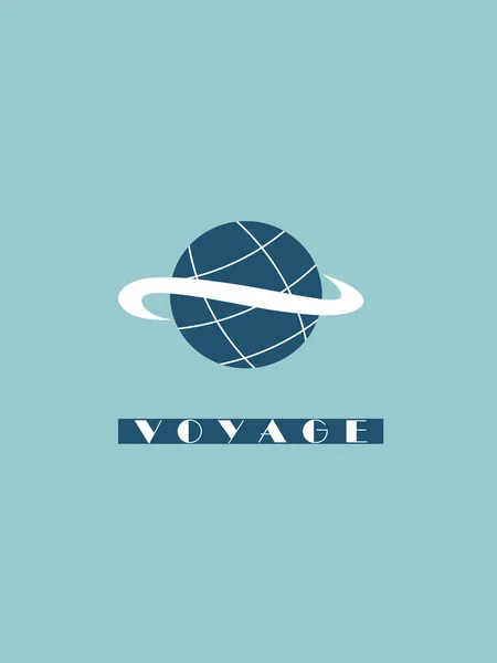 Travel logo on a blue background — Stock vektor