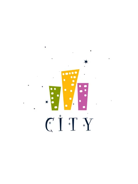 Logo der Stadt auf weißem Hintergrund — Stockvektor