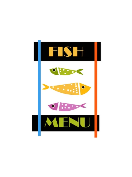 Beyaz arkaplanda balık logosu — Stok Vektör