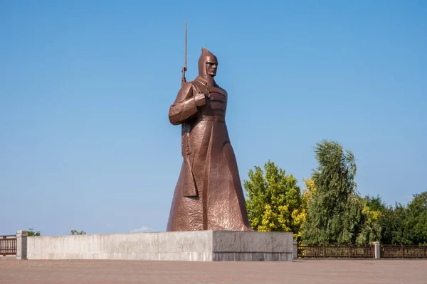 Stavropol Russia Settembre 2017 Monumento Soldato Della Guardia Rossa Sulla — Foto Stock