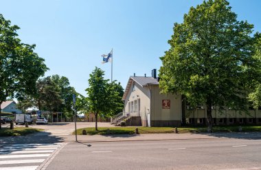 Hamina, Finlandiya - 20 Haziran 2019: Hamina Savaş Evi.