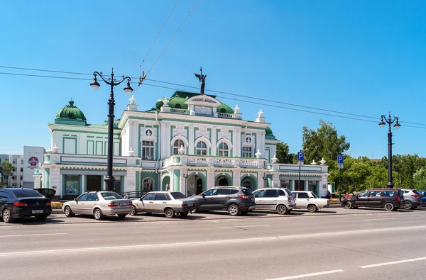 Omsk Rosja Lipca 2018 Zobacz Państwowy Akademicki Teatr Dramatyczny Omsk — Zdjęcie stockowe