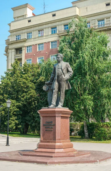 Nowosibirsk Russland Juli 2018 Denkmal Für Den Architekten Krjatschkow — Stockfoto