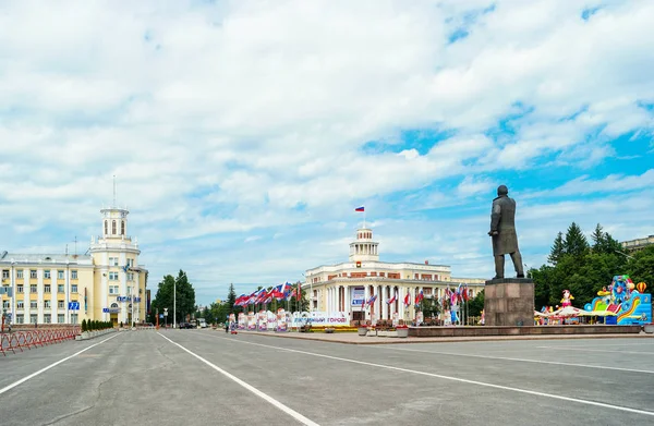 Kemerovo Russie Juillet 2018 Vue Place Conseil Avant Jour Ville — Photo