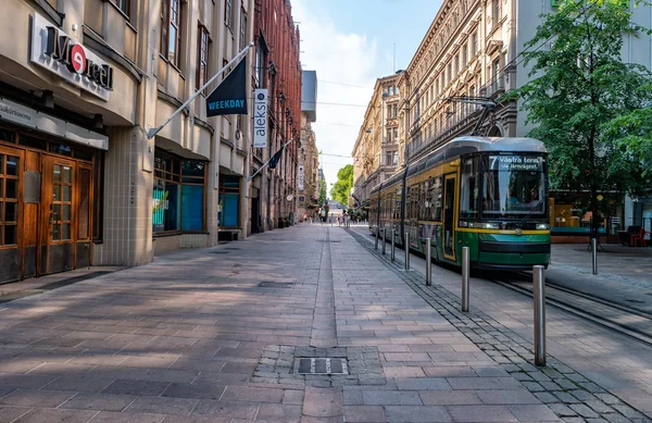 Helsinki Finnland Juni 2019 Blick Auf Die Straße Der Finnischen — Stockfoto