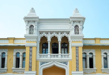 Kislovodsk 'taki Narzan hamamlarının 19. yüzyıl binası. Stavropol Krai 'deki spa şehrinde..