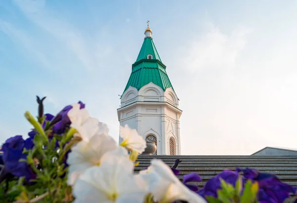 Uitzicht Paraskeva Pyatnitsa Kapel Top Van Karaulnaya Berg Krasnojarsk Rusland — Stockfoto