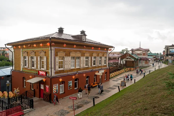 Irkutsk Rusia Julio 2018 Antigua Arquitectura Madera 130 Cuartos Centro —  Fotos de Stock