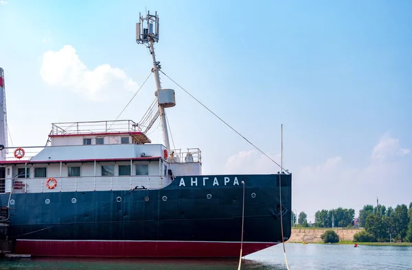 Irkutsk Russia Luglio 2018 Vista Del Naso Della Nave Con — Foto Stock