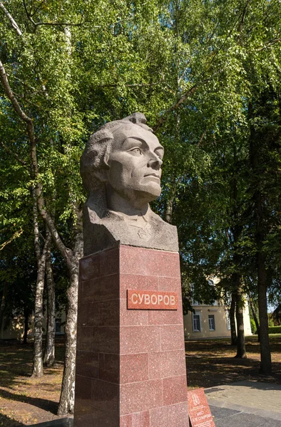 Stavropol Rússia Setembro 2017 Busto Generalíssimo Alexander Suvorov Colina Fortaleza — Fotografia de Stock